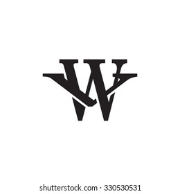 letter V and W monogram logo
