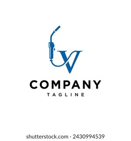 Letter V Welding logo icon vector template.eps