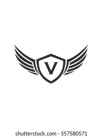 Letter V wing logo