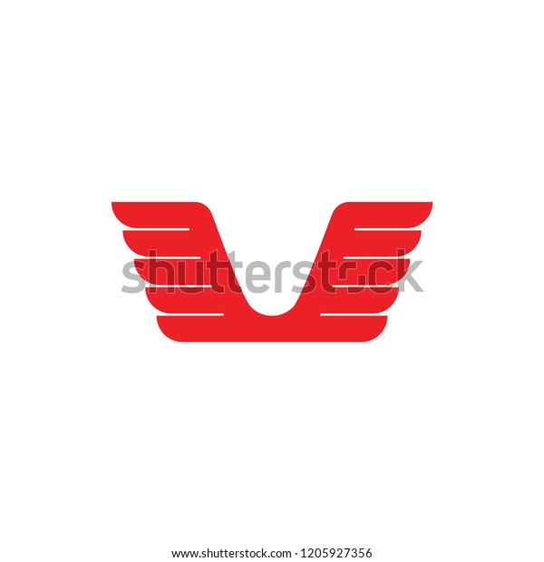 letter v wings logo\
vector