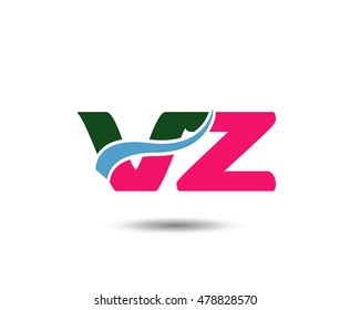 Letter v and z logo vector
