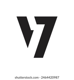 Letter V7 modern abstract creative monogram logo