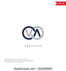 Letter VA AV infinity Logo icon design. Premium Line Alphabet Monochrome Monogram emblem. Vector graphic design template element. Graphic Symbol for Corporate Business Identity. eps10
