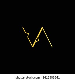Letter VA AV N Clean and Minimal Initial Based Logo Design