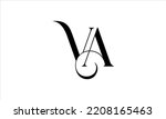 Letter VA logo design. VA logo monogram design vector.