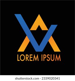 Diseño del logotipo de la letra VA. Vector de diseño de monograma del logotipo VA.

