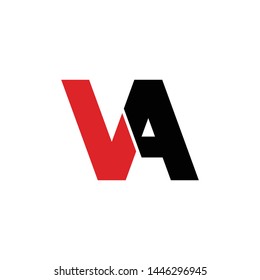 Letter VA simple logo design vector