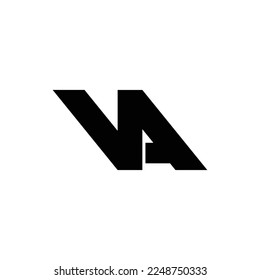 Letter VA simple logo design vector