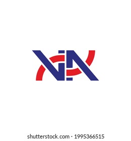 letter va simple motion ribbon geometric line logo vector