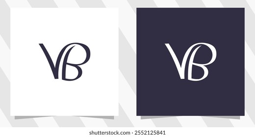 letter vb bv logo design vector