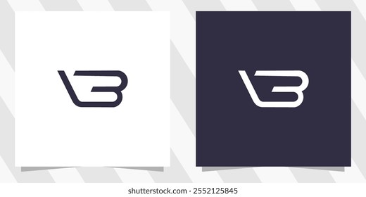 letter vb bv logo design vector
