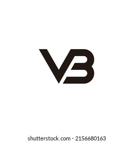 Letra VB conectar símbolo geométrico simple vector logo