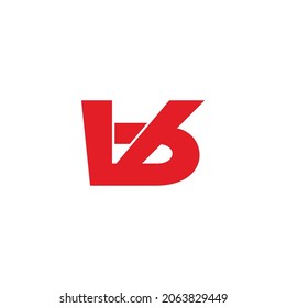 letra vb vector de logotipo geométrico simple vinculado