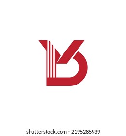 geometrisches VB-Streifen-Logo, Vektorgrafik 