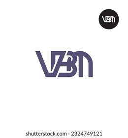 Diseño de logotipo de monograma VBM carta
