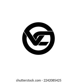Letter VC circle logo design vector