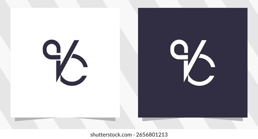letra vc cv design do logotipo