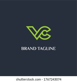 letter vc design logo vector icon