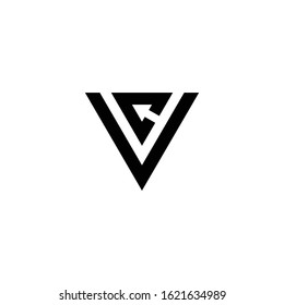 Letter VC initial logo design vector