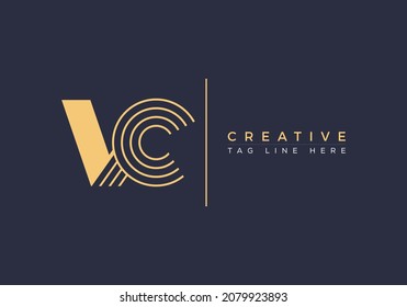 Letter VC logo icon design illustration for your business. Initial logo design, geometric logo. Creative Modern Monogram alphabet. 