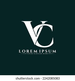 Letter VC luxury logo design vector