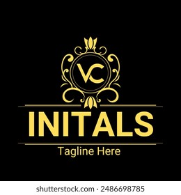 Letter VC luxury logo vector with eps format file.