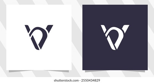 letter vd dv logo design