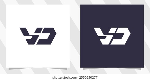 letter vd dv logo design