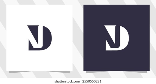 letter vd dv logo design
