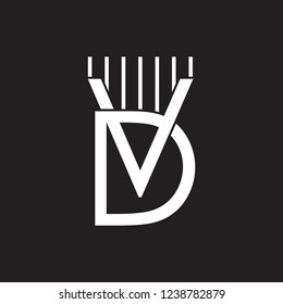 letter vd linked motion arrow logo 