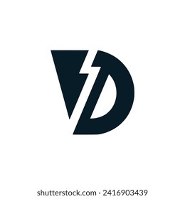 letter VD logo 2 vector illustration template design