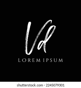 Letter VD luxury logo design vector