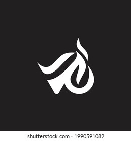 letter VE fire vector illustration design template