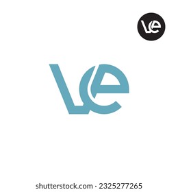 Diseño de logotipo de monograma Carta VE