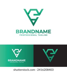 Logotipo de Monograma Carta VE, adecuado para negocios con iniciales VE o EV