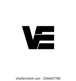 Letter VE simple logo design vector