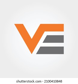 Letter VE vector design illustrations