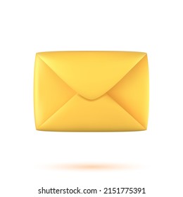 Letter vector 3d icons in a minimalistic style for the interface of applications and web pages. Ui design. Communication and chat concept.
