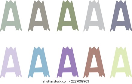 A letter vector abstract colour-editable colour