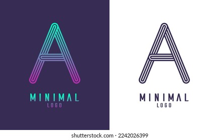 Plantilla de logotipo de alfabeto vectorial Carta A