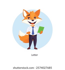 Letter vector character illustration. EPS 10 File