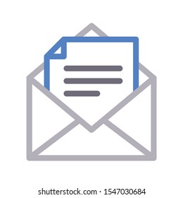 letter vector colour line icon 