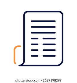 Letter Vector Design for Personal Mail and Written Communication. Traditional paper icon for document sharing and email theme. Line Duo Tone Icon