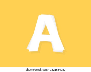 Letra vectorial, diseño de capas modernas. Ilustración Eps10             