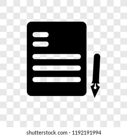 Letter vector icon isolated on transparent background, Letter transparency logo concept