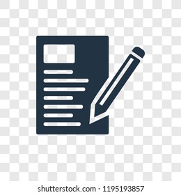 Letter vector icon isolated on transparent background, Letter transparency logo concept