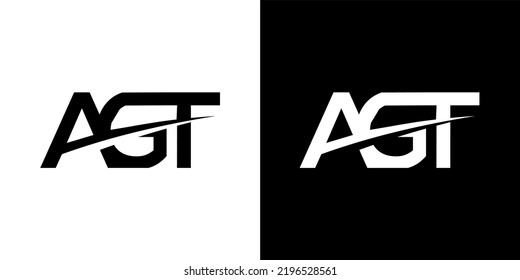 icono del vector de letra agt