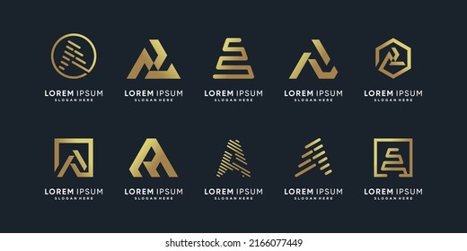 Letter A vector icon logo design with creative unique style Premium Vector