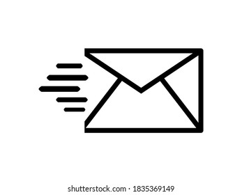 Letter vector icon on white background