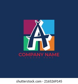 A Letter vector illustration design